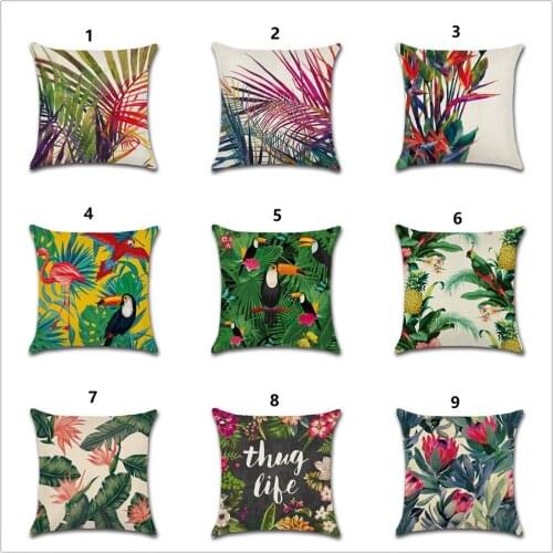 Rainforest Style Throw Pillow Covers 45x45 cm 1 Piece Polyester Cushion Cover Home Decoration Cheap Pillowcase for Hotel Sofa