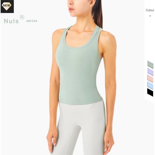 New High Quality Nude Feeling Tank Tops Y-shaped Beauty Back Women Sports Top Training Underwear Gym Vest Lulu Yoga Clothes