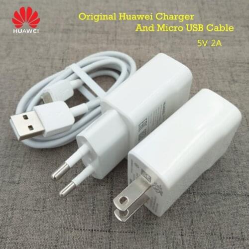 Original Huawei 5V 2A USB Charger EU US UK Plug Adapter 100CM Micro USB Cable For Ascend P6 P7 P8/P10 Lite/Honor 8X/P8 P9 Lite