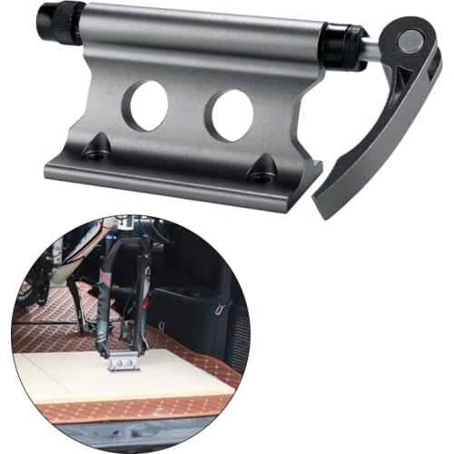 Bike Bicycle Front Fork Quick-release Car SUV Carrier Aluminum Alloy Block Mount Heavy Duty Bolt Down Fixed Clip Rack