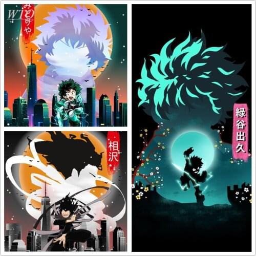 Anime Posters Retro Poster My Hero Academia Wall Decor Wall Poster Canvas Painting Wall Art Picture Home Decor Room Decoration