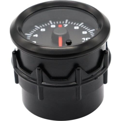2 inch 12V 7 Color Tacho Tachometer Indicator Gauge Meter (Black Dial Face, Chrome Bezel)