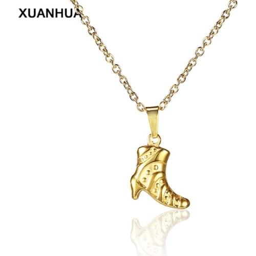 XUANHUA stainless steel necklace womens High heels clothing accessories gifts on 8 march woman vogue 2019 jewelry chain chocker