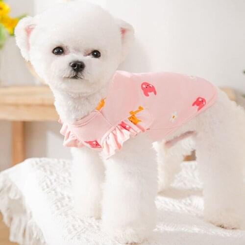 Cute Bear Print Dog Clothes For Small Dogs Puppy Cotton T-shirt Pet Summer Clothing Bulldog Chihuahua Cats Vest Pug Ropa Perro