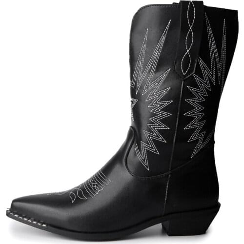 2021 Winter Pointed Toe Add wool Women shoes Ethnic Black Strange Style Heels The western boots Half Boots Big size 34-48