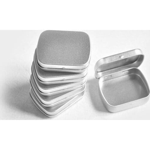 20pcs Silver Tin Box Metal Flip Storage Mint Gum Candy 5.8*4.5*1.5cm