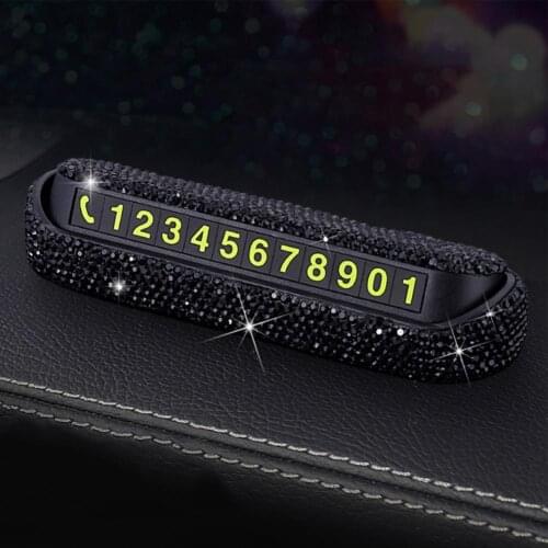 70% Dropshipping!! Phone Number Card Hideable Sun-resistant Compact Hidden Rhinestone Number Card for Business Gifts