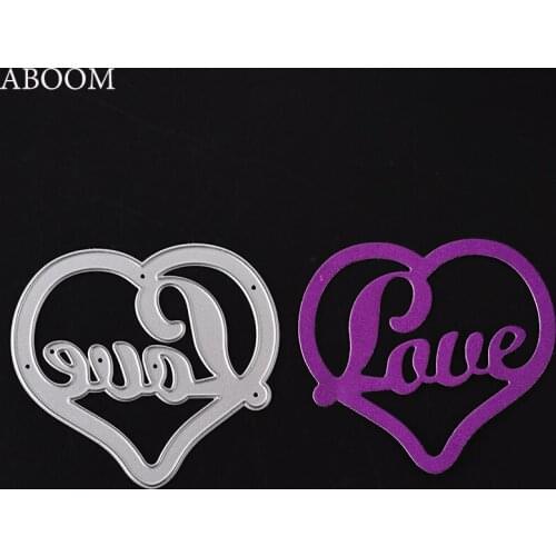 ABOOM New 1PC Metal Craft Love Heart Paper Die Cutting Dies Scrapbooking DIY Christmas Wedding Halloween Cards Making Machine