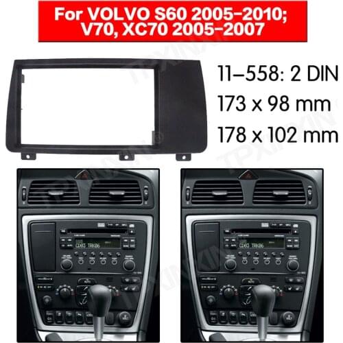 Car radio Frame Panel Auto Radio Stereo Fascia For VOLVO XC70 2004-2007 Dash Plate Facia Panel Mount Trim Kits Frame Adapter