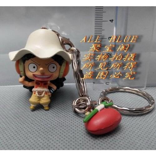 BANDAI One Piece Action Figure Genuine Anime Ornaments Q Version 2 Years Later Usopp Key Ring Pendant Model Toy