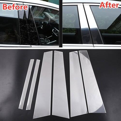 For BMW 3 Series 2020 Aluminum Alloy Car Window Pillar Trim Styling Exterior Car Moldings 6Pcs/set
