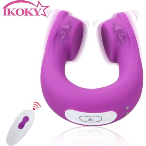IKOKY Wireless Remote Control Sex Toy for Men Cock Ring 9 Speed Delay Ejaculation Erection Lock Ring Vibrating Penis Ring