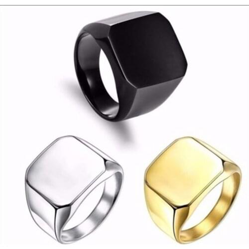 Cool Individuality Signet Biker Stainless Steel Ring For Men Classic Fashion Mens Punk Rings Ideal Gifts
