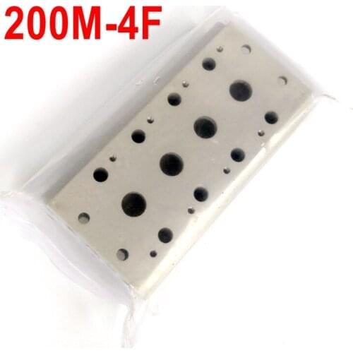 200M-4F Solenoid Valve Manifold With Screws & Rubber 4 Station Base Board 4V210/ 4A210