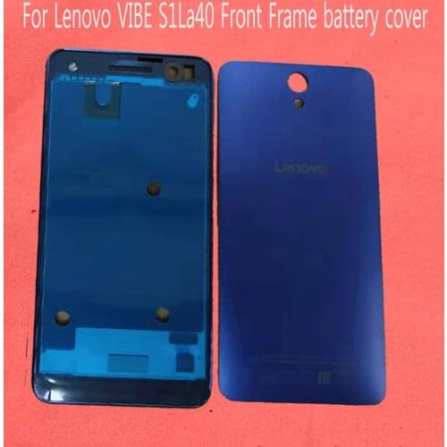 Housing Case For Lenovo VIBE S1La40 Screen Front Frame Plastic Back Door Battery without Power Volume Buttons