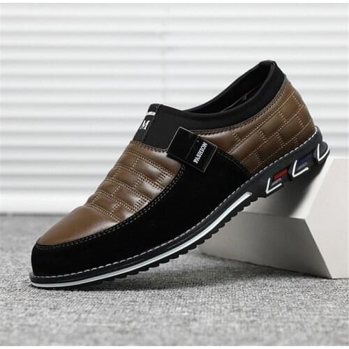 Hot Sale Leather Men Shoes Luxury Brand 2021 Casual Slip on Formal Loafers Men Moccasins Italian Black Male Driving Shoes