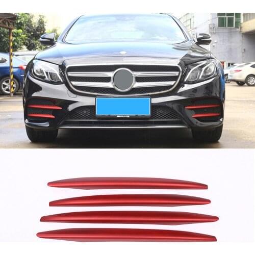Matte Red ABS Plastic Front Fog Lamp Cover Trim For Mercedes Benz E Class W213 2016 2017 Models E43 AMG Newest Accessories
