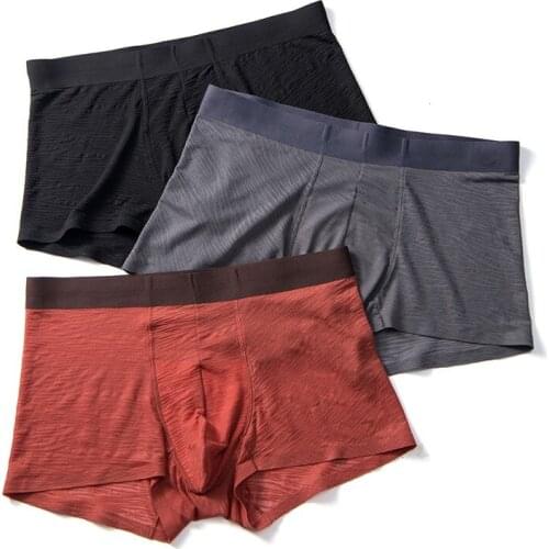 3pcs/Lot Men Solid Color Underpants Sexy Men Underwear Boxershorts Underwear Male Underwear