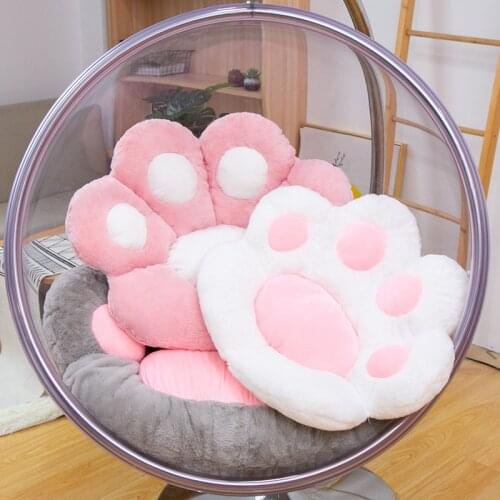 Soft Soft Long Plush Bear Paw Chair Pillow Stuffed Giant Size Hanging Chair Seat Pillow Pink Cartoon Cat Paws Sofa Decor Cushion