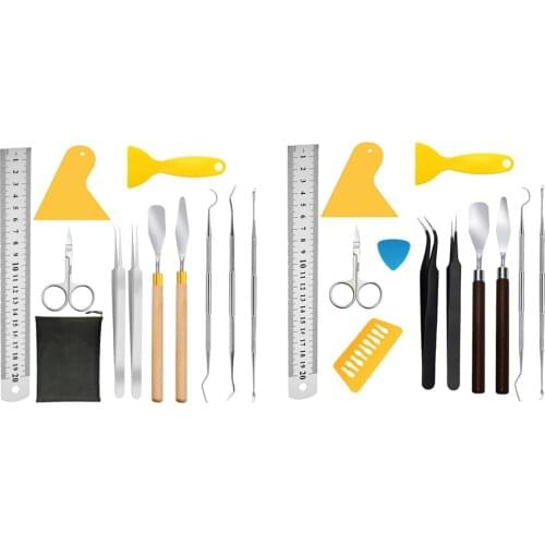 12 Pieces Craft Vinyl Tools Set Include Tweezers Scissor Hook Rulers for 2D