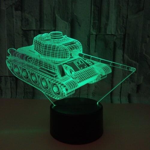 New Tank Modeling 3d Lamp Customization Production Touch Control 3d Table Lamps For Living Room led Usb Desk Lamp
