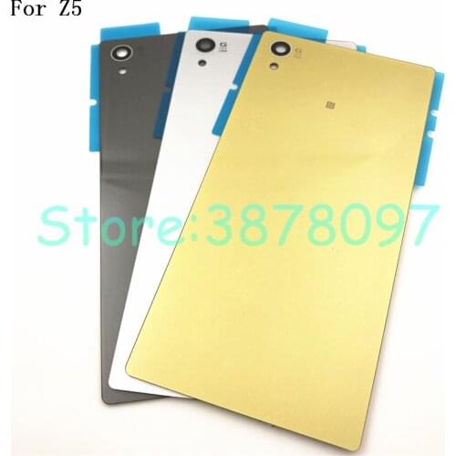 New 5.2 inches For Sony Xperia Z5 E6603 E6633 E6653 E6683 Rear Back Glass Battery Cover Door Housing With Logo+NFC