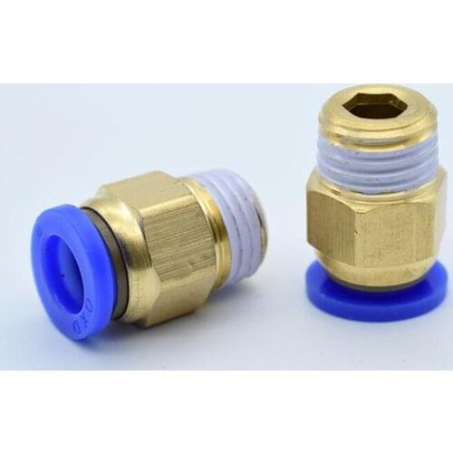 Air Pneumatic 4mm 6mm 8mm 10mm 12mm Hose Tube 1/8" 1/4" 3/8" 1/2" Male Thread Air Pipe Connector Quick Brass Fitting
