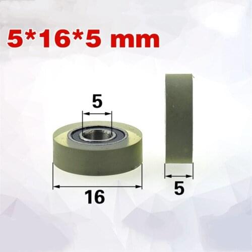 [PU0516-5]Free shipping 10PCS low noise TPU PU PVC RUBBER soft bearing roller for sorting manchine counter roller