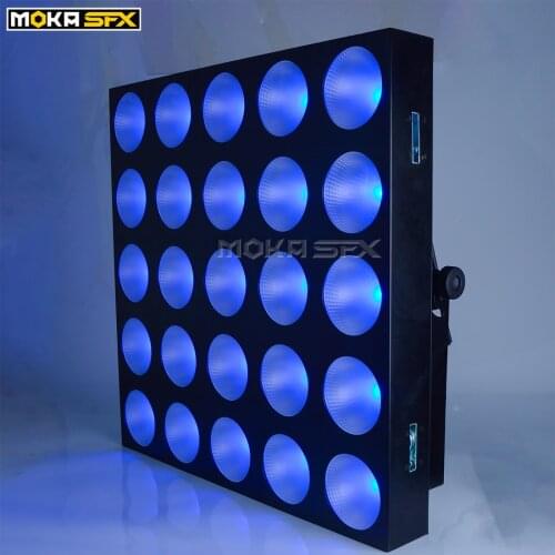 Stage Lighting Effect LED Lights 25 Head DMX RGB Color Matrix light Forced Air Convection with 4 Fans Professional Stage & DJ