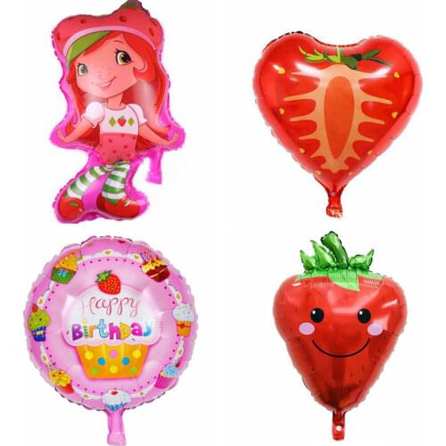 Strawberry Shortcake Get Well Adventurel balloon happy birthday Foil Air balloons Dec for baby Girl party supplies kids toys
