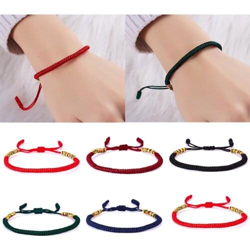 5 Colors Tibetan Buddhist Lucky Charm Tibetan Bracelets & Bangles Handmade Knots Rope Budda Bracelet For Women Men Jewelry Gift