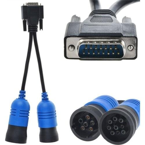 6/9PIN Y OBD Cable USB Link 125032 Diesel Truck Diagnose Scanner PN 405048 For Deutsch Cummins Adapter For Nexiq Accessories