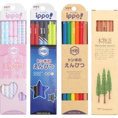Japanese Tombow dragonfly ippo primary school students use hexagonal wood HB pencil 2b is darker than stationery wooden pole