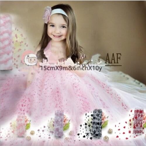 15cm*10Yards Tulle Love Organza Sheer Gauze Element Table Runner Tissue Tulle Roll Spool Craft Party Wedding Decoration Boda