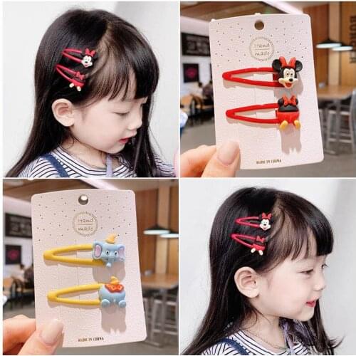 2Pcs/Set Girls Cute Cartoon Animal Hairpins Children Lovely Princess Hair Clips Barrettes Gift Kids Hair Accessories Kids Gift
