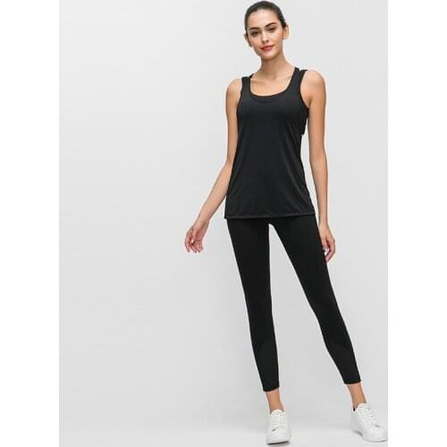 2021 Yoga tank Sexy Women Sport Gym Vest Clothes Stretch fabric Tank Tops Fitness Running shirts with build bra