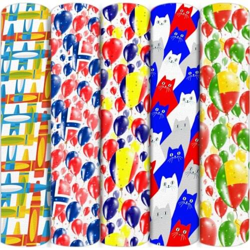 Fourth of July Balloon Polyester Cotton Fabric Tissue Sewing Quilting Fabrics Needlework Material DIY Handmade Cloth,c15213