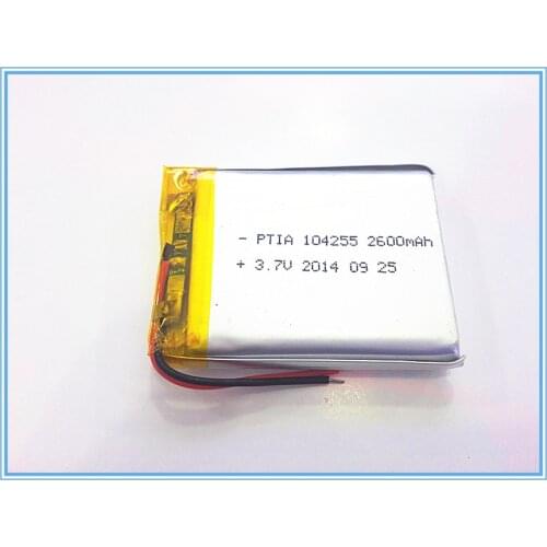 3.7 V tablet battery 2600 mah 104255 mobile power supply tablet GPS navigator