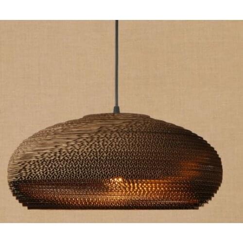 American LED Origami pendant light vintage hanging paper E27 pendant lamp bar/restaurant living room lighting fixture