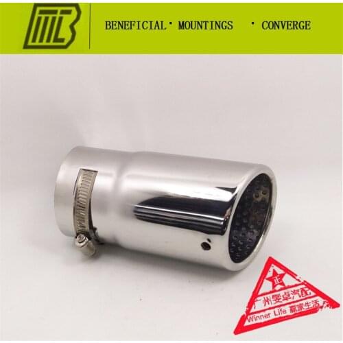 Car Exhaust straight Resistance Muffler Universal Pipe for audi A4L inlet 7.0cm fit all less than 68mm tips length 15cm