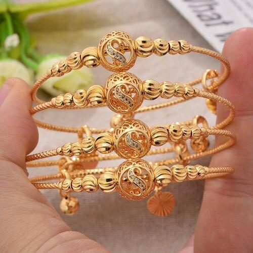 Letter S Bracelet Gold Color Bangles For Women accessories Bride Wedding Bracelets indian/Ethiopian/France/Dubai Jewelry gifts