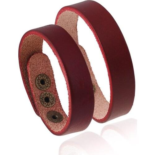 Valentine Style Trendy Jewelry Genuine Leather Simple Vintage Punk Wrap Bracelets For Men Women Bracelets Pulseras Mujer