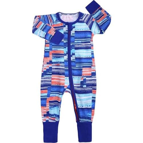Baby Romper Infant Cotton Long Sleeve Clothes Boy Zippered One-Pieces Girl Print Jumpsuit Born Crawling Toddler Bodysuit
