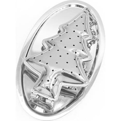 Christmas Tree Tea Filter Stainless Steel Tea Filter Making Tea Seasoning Tea Strainer Seasoning Filter Christmas Kitchen Tool