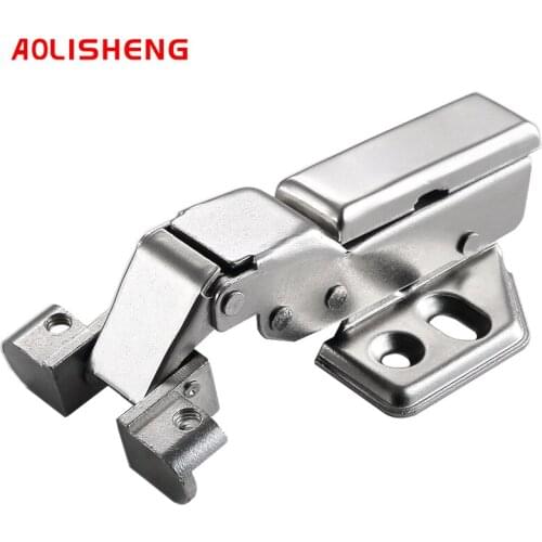 AOLISHENG Cold Rolled Steel Hydraulic Built Damping Pad Silent Aluminum Frame Door Hinge
