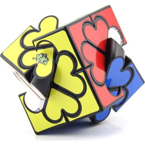 LanLan Inner Gear Heart Magic Cube 3x3x3 sticker 56mm Strange Shape Speed Puzzle Educational Toy For Children Gift