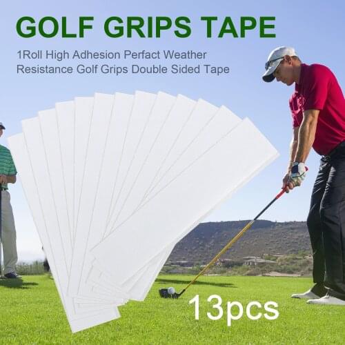 13pcs Golf Club Tape Double Sided Adhesive Strips Putter Grip 2”*8.3” Replacement Accessories Golf Grip Handle Tape Stickers