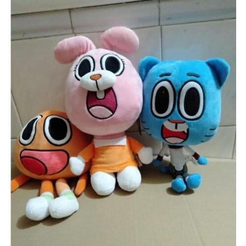 Miniko Soft Stuffed toy Amazing World Gumbal Darwin Anais Plush Doll Cute Cat Bunny Present Gifts For Kids