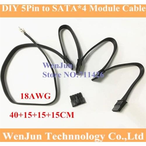 DIY 5Pin PCI-E to 4 * SATA Molex 15pin Modular Power Supply Adapter Cable for Seasonic KM3 Series/seasonic SS-620GM/V850