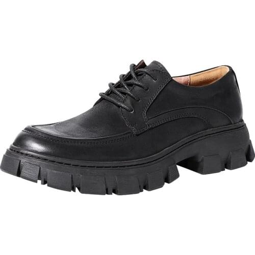 Business Soft Bottom Retro Casual Shoes Men High Quality Genuine Leather autumn winter British retro men shoes all-match cowhide